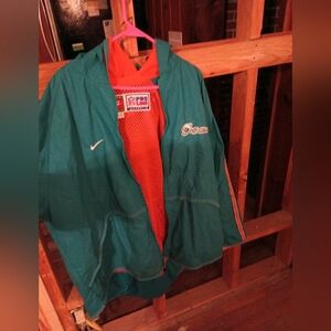 Nike Teal and Orange Miami Dolphins Windbreaker